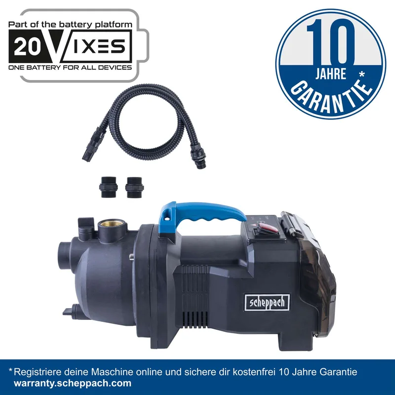 C-GP3000-X – Accu tuinpomp – 3000 L/h – 20V IXES van Scheppach – productafbeelding 2 van 5