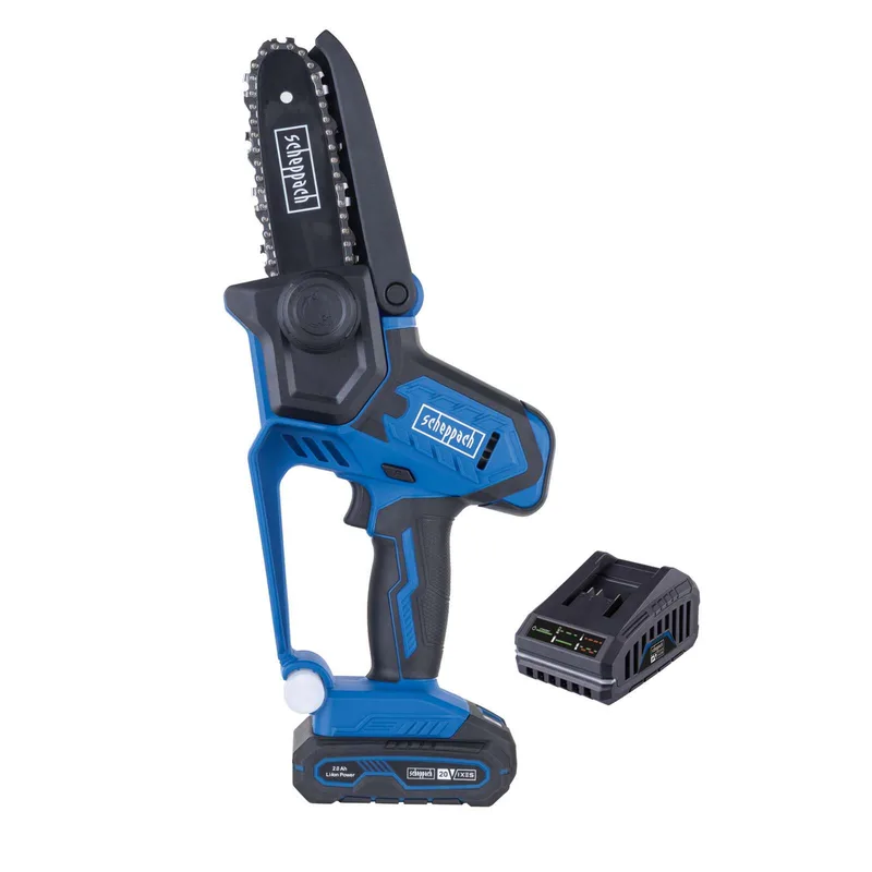 Akku Gehölzschneider C-PS100-X Scheppach - 20V | 127mm Schnittlänge | 4,8 m/sec Schnittgeschwindigkeit | inkl. 2Ah Akku + 2,4 A Ladegerät de Scheppach – image du produit
