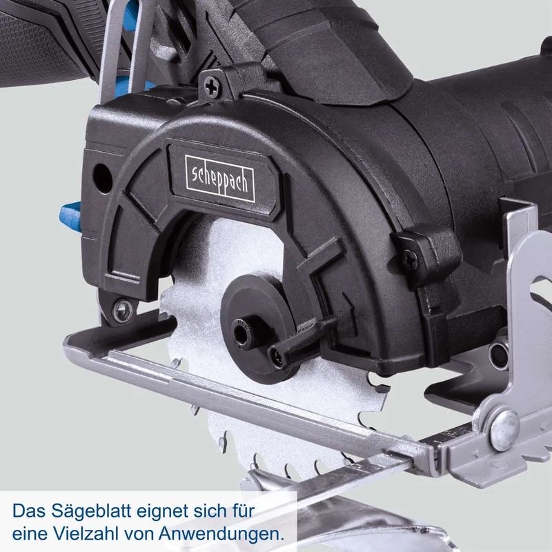 Akku-Handkreissäge C-HCS85-12/2 Scheppach - 12V | 20 Zähne | 1,1mm Schnittstärke | Ø85 mm x Ø15 mm x 0,8 mm | inkl. 2 Akkus und Ladegerät fra Scheppach – produktbillede 5 af 5