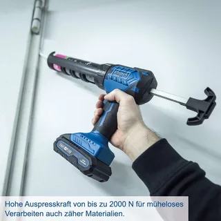 Akku-Kartuschenpistole C-SEG310-X Scheppach - 20V | 2000N Auspresskraft | 0,75-3,58 mm/s | LED-Leuchte | inkl. 2Ah Akku + 2,4A Ladegerät by Scheppach – product image 3 of 5