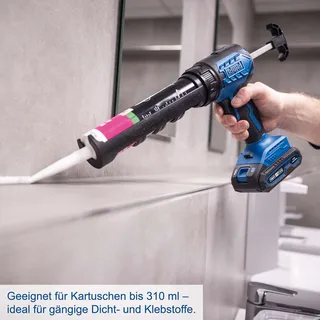 Akku-Kartuschenpistole C-SEG310-X Scheppach - 20V | 2000N Auspresskraft | 0,75-3,58 mm/s | LED-Leuchte | inkl. 2Ah Akku + 2,4A Ladegerät by Scheppach – product image 4 of 5