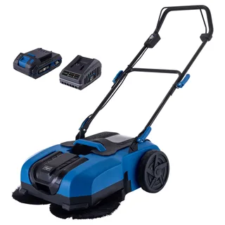 Akku-Kehrmaschine C-S610-X Scheppach - 610mm Arbeitsbreite | 2000m2 | 3stufige Geschwindigkeit | 20L Schmutzbehälter | inkl. 2Ah Akku & 2,4A Ladegerät by Scheppach – product image 1 of 5