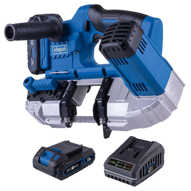 Akku Metallbandsäge C-MBS635-X Scheppach - 20V | 330-630min-1 Drehzahleinstellung | 63,5cm Schnittdurchmesser | inkl. 2Ah Akku & 2,4A Ladegerät de Scheppach – image du produit 1 sur 5
