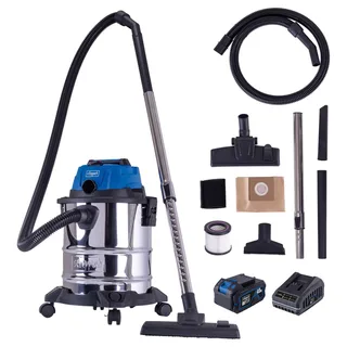 Akku Nass-/Trockensauger C-NTS20-X Scheppach - 20V | 20L Behälter | 10kPa Absaugleistung | 1,5m Schlauch | inkl. 4Ah Akku + 2,4A Ladegerät von Scheppach – Produktbild 1 von 5