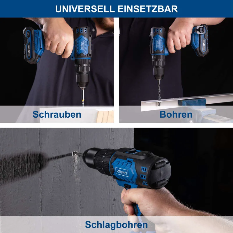 Akku Schlagbohrschrauber BC-CD60-X Scheppach | Brushless | Drehmoment 60Nm | Drehmomentstufen 19+1+1 by Scheppach – product image 2 of 3