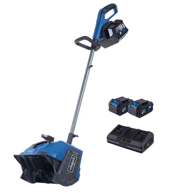 Akku Schneefräse BC-SNB410-X Scheppach SET - 20V | 40cm Arbeitsbreite | Brushless | 6-stufige Drehzahlregulierung | inkl. 2x4Ah Akku & Doppelladegerät by Scheppach – product image