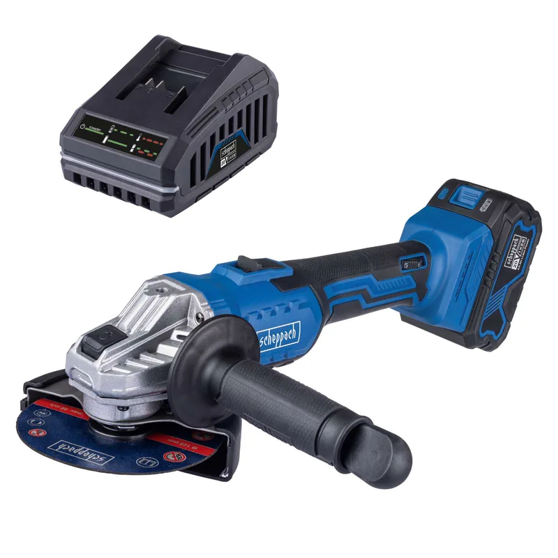 Akku-Winkelschleifer C-AG125-X Scheppach - 20V | 125mm Schleifscheibe | inkl. 4Ah Akku + 2,4A Ladegerät by Scheppach – product image