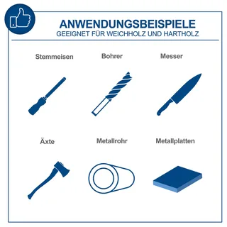 Band-Tellerschleifer BGS700, 936 m/min, (1 tlg), 370 W Induktionsmotor, Ø 150 mm Schleifscheibe van Scheppach, Blauw, Zwart – productafbeelding 2 van 5