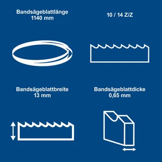 Bandsägeblatt Scheppach - 1140mm / 13mm / 0,65mm | 10/14 Z/Z by Scheppach – product image 2 of 5