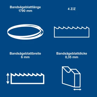Bandsägeblatt Scheppach - 1790x6x0.35mm | 4 Z/Z de Scheppach – image du produit 2 sur 5