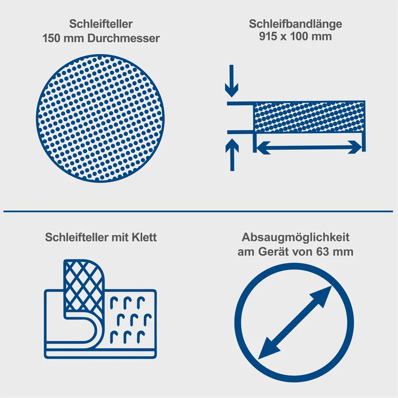 Bandschuurmachine BTS800 - 370W - schijfschuurmachine - 2850tpm - Diameter schuurschijf: 150mm - Incl. 1x schuurband en 1x schuurschijf by Scheppach – product image 3 of 5