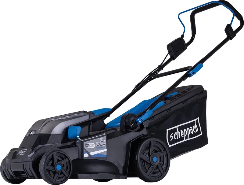 BC-MP380-X Accu Grasmaaier - 2x20V - Mulchfunctie - 38cm maaibreedte - 6 instelbare maaihoogtes: 27-75mm - Voor tuinen tot 500m² 45L opvangbak von Scheppach – Produktbild