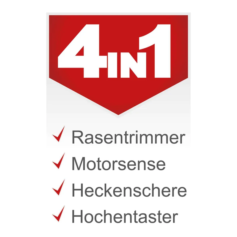 Benzin Multigartengerät MT33P Scheppach - 1,22 PS | 900W | 4in1 - Rasentrimmer | Kettensäge | Motorsense | Heckenschere | inkl. Schultergurt by Scheppach – product image 2 of 5