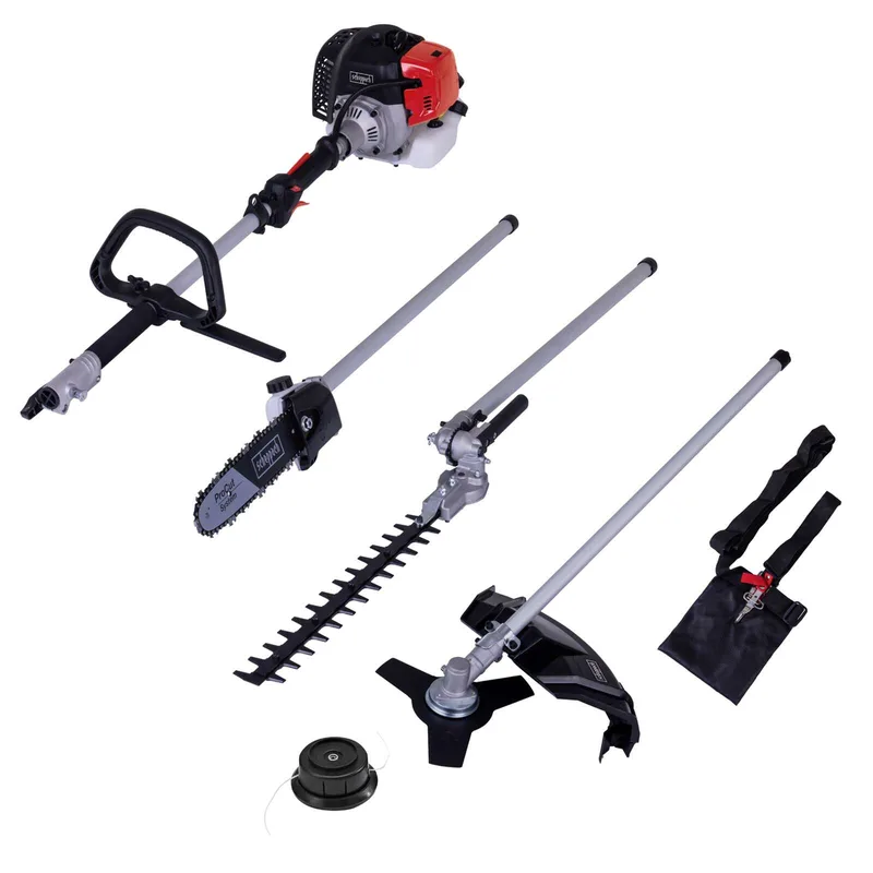 Benzin Multigartengerät MT33P Scheppach - 1,22 PS | 900W | 4in1 - Rasentrimmer | Kettensäge | Motorsense | Heckenschere | inkl. Schultergurt by Scheppach – product image 1 of 5