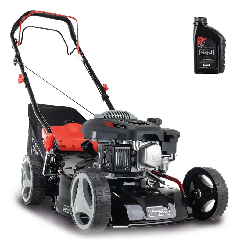 Benzin Rasenmäher MS150-42 Scheppach - 3,5PS | 42cm Schnittbreite | Radantrieb | 45L Fangbox | inkl. Motoröl by Scheppach – product image