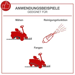 Benzin Rasentraktor TMR452-98H-RD Scheppach - 12,5PS | 98cm Schnittbreite | 30-90mm Schnitthöhe | LED | E-Start | 245L Fangbox | bis zu 5000m² Fläche von Scheppach – Produktbild 3 von 5