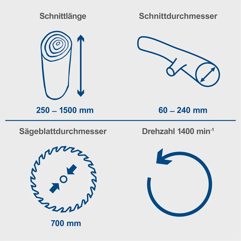 Benzin Wippkreissäge HS720B Scheppach - 700mm Sägeblatt / 42 Zähne | 12,2 PS Motor | Brennholzsäge von Scheppach – Produktbild 3 von 5