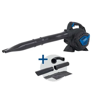 Benzine bladblazer PLB32 - 4-in-1 - 0,75 kW / 1,0 PK - 25,4 cc - 260 km/u - Luchtvolume tot 678 m³/u - Opvangzak 35 liter von Scheppach – Produktbild 2 von 5