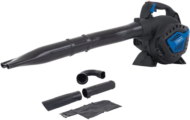 Benzine bladblazer PLB32 - 4-in-1 - 0,75 kW / 1,0 PK - 25,4 cc - 260 km/u - Luchtvolume tot 678 m³/u - Opvangzak 35 liter von Scheppach – Produktbild 1 von 5