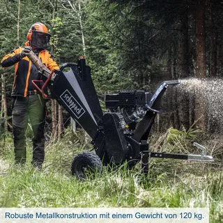 Benzine Hakselaar PGS420E - 420cc - 6.5L - 9 kW - Max. takdiameter: 120 mm - 3600 rpm fra Scheppach – produktbillede 2 af 5
