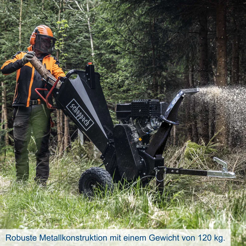 Benzine Hakselaar PGS420E - 420cc - 6.5L - 9 kW - Max. takdiameter: 120 mm - 3600 rpm fra Scheppach – produktbillede 2 af 5