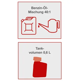Benzine heggenschaar HTH250/240P - 25.4cc - 0.7 kW/1.0 HP - snoeilengte 600mm - max snijdiameter 27mm - 0.6L tankvolume van Scheppach – productafbeelding 5 van 5