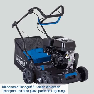 Benzine Verticuteermachine SC55P - 212cc - 4000W - 40cm werkbreedte - Voor gazons tot 1400m² - 4 dieptestanden (van -15 tot +15mm) - 40L opvangbak van Scheppach – productafbeelding 3 van 5