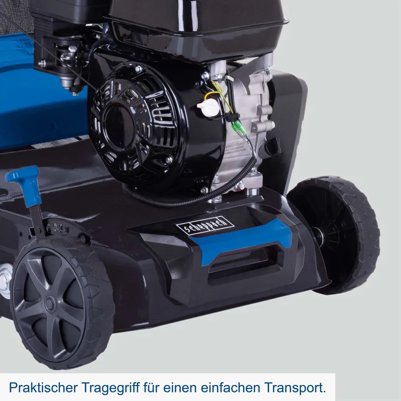 Benzine Verticuteermachine SC55P - 212cc - 4000W - 40cm werkbreedte - Voor gazons tot 1400m² - 4 dieptestanden (van -15 tot +15mm) - 40L opvangbak van Scheppach – productafbeelding 5 van 5