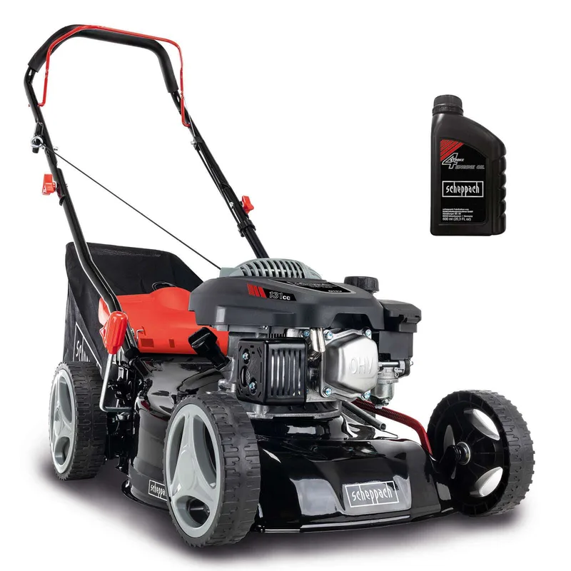 Benzinrasenmäher MP132-42 - 3.3PS Scheppach | 420mm Schnittbreite | 45L Fangbox | inkl. Motoröl von Scheppach – Produktbild
