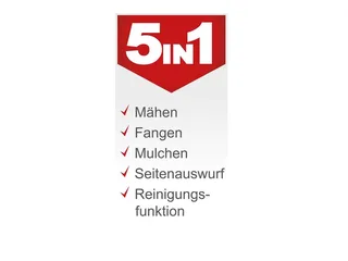 Benzinrasenmäher MP150-46, 46 cm Schnittbreite, (Set), 150 cm³, 3,5 PS Motorleistung, inkl. 0,6 L Ölflasche von Scheppach, Rot, Schwarz – Produktbild 2 von 5
