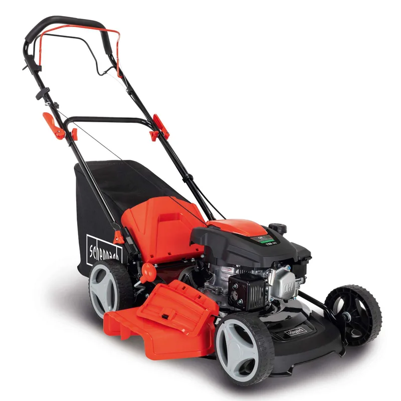 Benzinrasenmäher MS161-46 Scheppach - 46 cm Schnittbreite Radantrieb | Mulchfunktion | 55L Fangbox von Scheppach – Produktbild