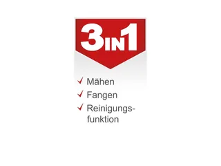 Benzinrasenmäher RM420 3in1, 42 cm Schnittbreite, (Set, inkl. 0,6 L Ölflasche), 3,3 PS mit Reinigungsfunktion von Scheppach, Rot, Schwarz – Produktbild 3 von 5