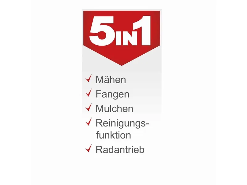 Benzinrasenmäher RM420A, 42 cm Schnittbreite, (Set), mit Radantrieb, 131 cm³, 3,3 PS Motorleistung, inkl. 0,6 L Motoröl by Scheppach, Red, Black – product image 2 of 5