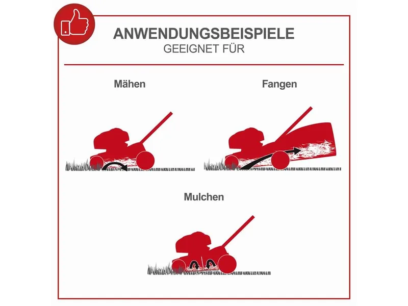 Benzinrasenmäher RM420A, 42 cm Schnittbreite, (Set), mit Radantrieb, 131 cm³, 3,3 PS Motorleistung, inkl. 0,6 L Motoröl by Scheppach, Red, Black – product image 3 of 5