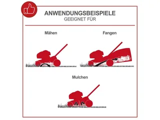Benzinrasenmäher Scheppach Benzin-Rasenmäher MS132-42 mit Öl, 42 cm Schnittbreite, (Set), mit Radantrieb, 131 cm³ Benzinmotor mit 3,3 PS, inkl. 0,6 l Motoröl by Scheppach, Black – product image 3 of 5