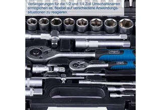 Bit- und Steckschlüsselset Scheppach Werkzeugkoffer TB97 Steckschlüsselsätz 94 tlg. by Scheppach – product image 4 of 5