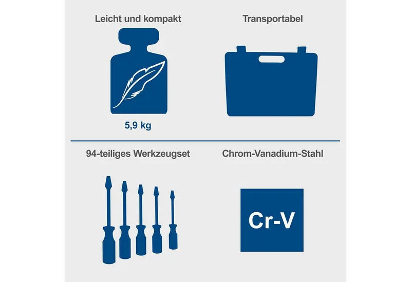 Bit- und Steckschlüsselset Scheppach Werkzeugkoffer TB97 Steckschlüsselsätz 94 tlg. by Scheppach – product image 2 of 5
