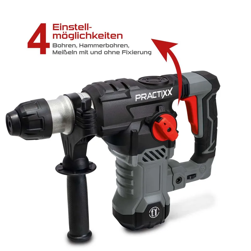 Bohrhammer PX-BH-7V Practixx - 1500W | 7J Schlagkraft | 32mm Bohrleistung | 0-920 U/min Geschwindigk de Scheppach – image du produit 5 sur 5