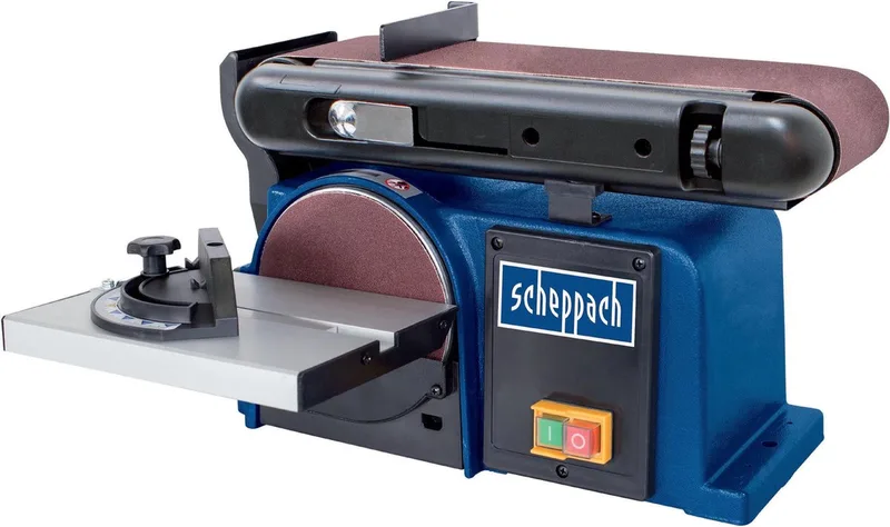 Band- und Tellerschleifer BTS900 mit 3x Schleifbändern und Schleifscheibe von Scheppach – Produktbild 1 von 5