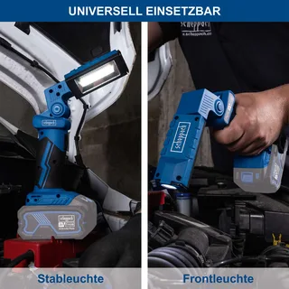 C-WL20-X - Accu LED Werklamp - 20V IXES - 300 Lumen - 270° Draaibaar & 180° Kantelbaar de Scheppach, Bleu – image du produit 4 sur 5