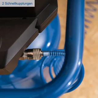 Compressor HC85V - 1600W - 14 bar - 80L Tankinhoud - Olievrije compressor - Staande compressor by Scheppach, Blue – product image 3 of 5
