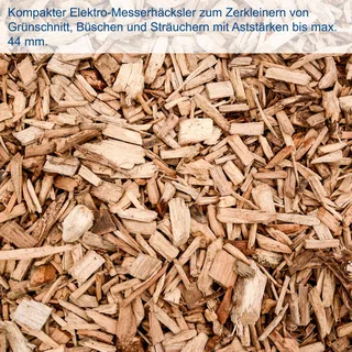 Elektrische Hakselaar GS55 - 2400W - Mobiele Versnipperaar - Voor takken tot Ø45mm - Incl. 2x 45L opvangzakken & duwstok van Scheppach – productafbeelding 4 van 5