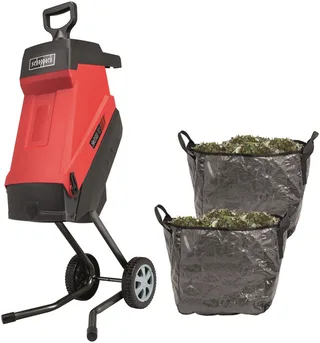 Elektrische Hakselaar GS55 - 2400W - Mobiele Versnipperaar - Voor takken tot Ø45mm - Incl. 2x 45L opvangzakken & duwstok van Scheppach – productafbeelding 1 van 5