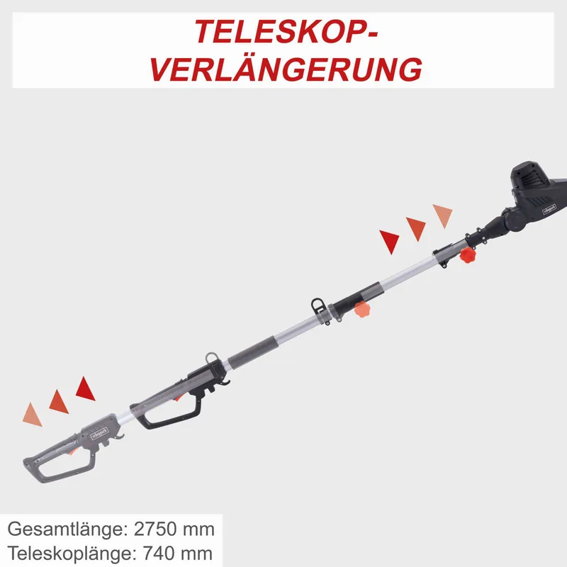 Elektrische Heggenschaar ETHT500 - 500W - 1500 rpm - snijlengte 450mm - snijdikte tot 16mm - (telescopisch) de Scheppach – image du produit 4 sur 5