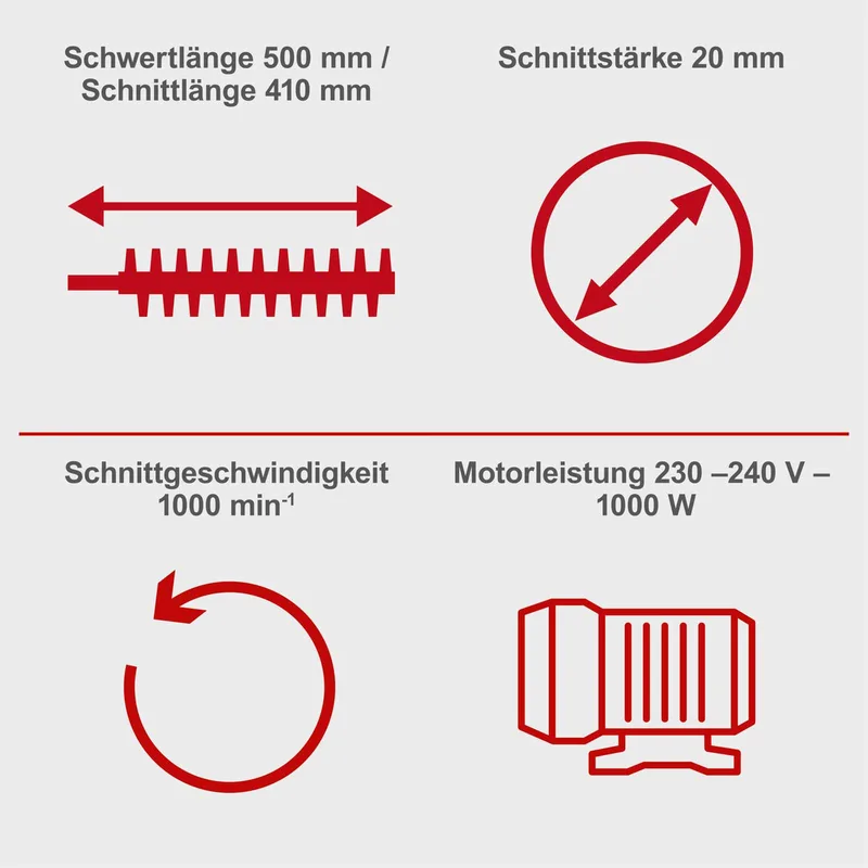 Elektrische Telescopische Heggenschaar ETHT1000 - 1000W - Takdikte Ø20mm - Met Schouderriem - Totale lengte van 2590 mm Voor Eenvoudig Werken op Hoogte van Scheppach – productafbeelding 3 van 5