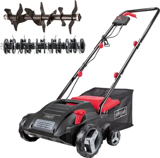 Elektrische Verticuteermachine & Beluchter SC32 - 1500W - 32cm werkbreedte en tot 12mm werkdiepte - voor gazons tot 500m² van Scheppach – productafbeelding 1 van 5