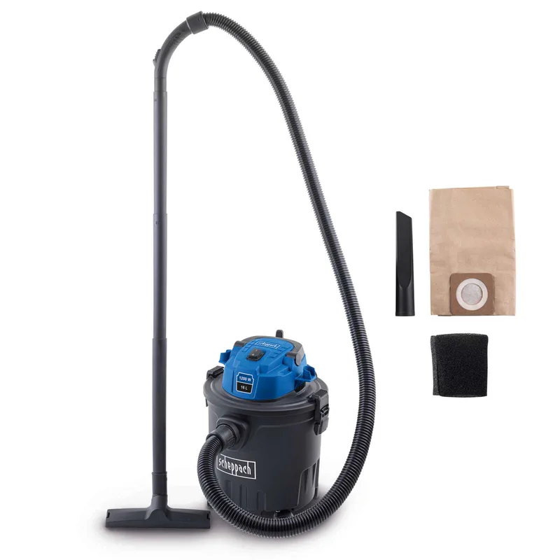 Elektro Nass-/Trockensauger VC16 Scheppach - 1200W | 1,8m Schlauchlänge | 16L Fassungsvermögen | 20kPa von Scheppach – Produktbild 1 von 4