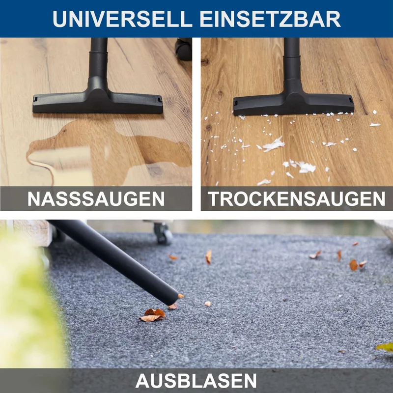Elektro Nass-/Trockensauger VC16 Scheppach - 1200W | 1,8m Schlauchlänge | 16L Fassungsvermögen | 20kPa von Scheppach – Produktbild 4 von 4