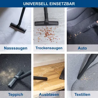 Elektro Nass-/Trockensauger VC25 Scheppach inkl. Polsterreinigungsbürste PRB300 - 1200W | 2m Schlauchlänge | 3m Kabel | 25L Fassungsvermögen de Scheppach – image du produit 5 sur 5