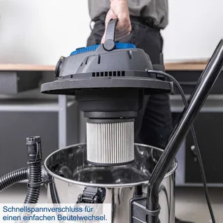 Elektro Nass-/Trockensauger VC50 Scheppach - 1400W | 3m Schlauchlänge | 5m Anschlusskabel | 50L Fassungsvermögen | 20kPa de Scheppach – image du produit 3 sur 4